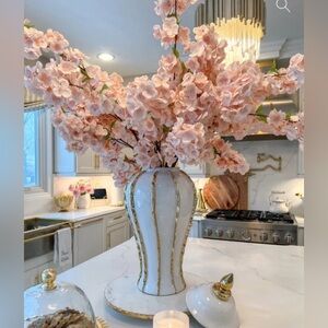 6- Afloral Pink 44 inch Cherry Blossom artificial stems flowers